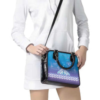 New Zealand Matariki Shoulder Handbag Maori Marae Cyan Galaxy LT05 - Polynesian Pride