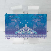 New Zealand Matariki Tablecloth Maori Marae Cyan Galaxy LT05 Cyan - Polynesian Pride