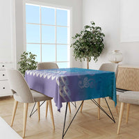 New Zealand Matariki Tablecloth Maori Marae Cyan Galaxy LT05 - Polynesian Pride