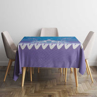 New Zealand Matariki Tablecloth Maori Marae Cyan Galaxy LT05 - Polynesian Pride