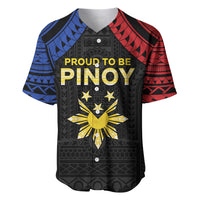 Philippines Independence Day Baseball Jersey Proud To Be Pinoy LT05 Black - Polynesian Pride