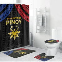 Philippines Independence Day Bathroom Set Proud To Be Pinoy LT05 Bathroom Set (4 pcs) Black - Polynesian Pride