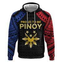 Philippines Independence Day Hoodie Proud To Be Pinoy LT05 Pullover Hoodie Black - Polynesian Pride