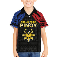 Philippines Independence Day Kid Hawaiian Shirt Proud To Be Pinoy LT05 Kid Black - Polynesian Pride