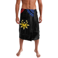 Philippines Independence Day Lavalava Proud To Be Pinoy LT05 Black - Polynesian Pride