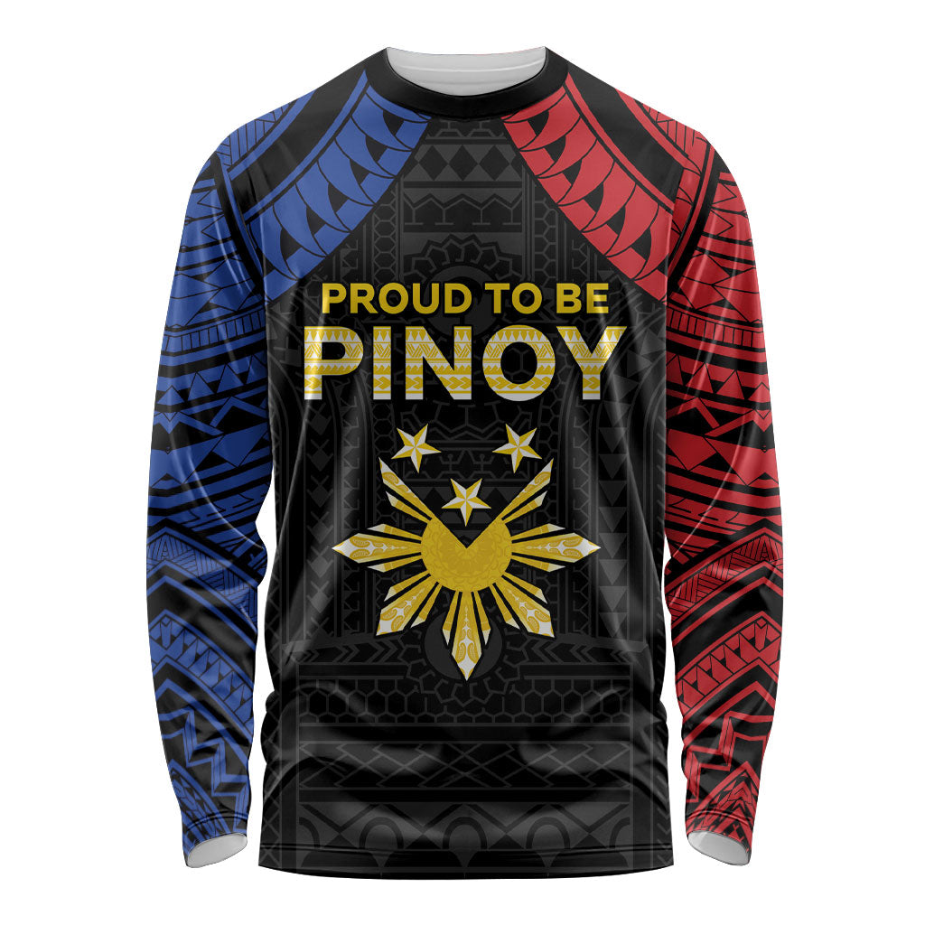 Philippines Independence Day Long Sleeve Shirt Proud To Be Pinoy LT05 Unisex Black - Polynesian Pride