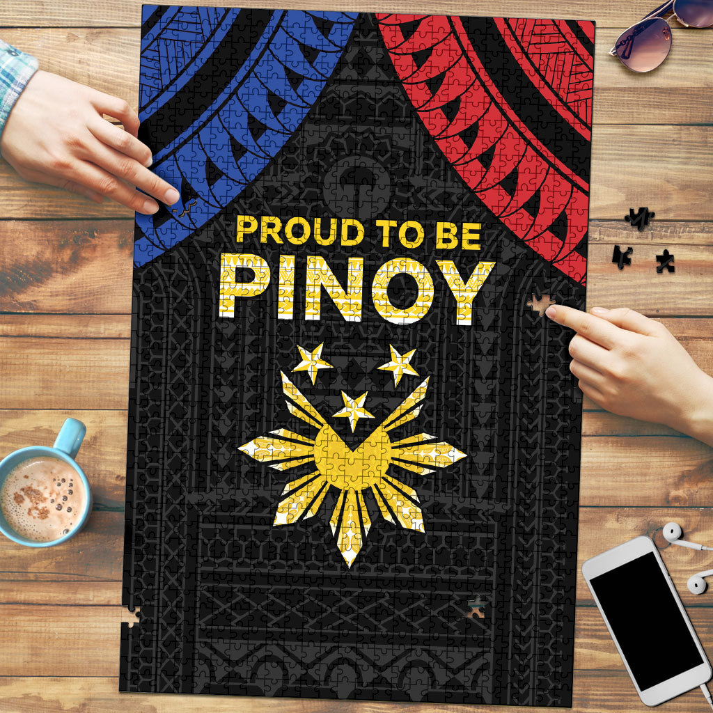 Philippines Independence Day Puzzle Proud To Be Pinoy LT05 Black - Polynesian Pride