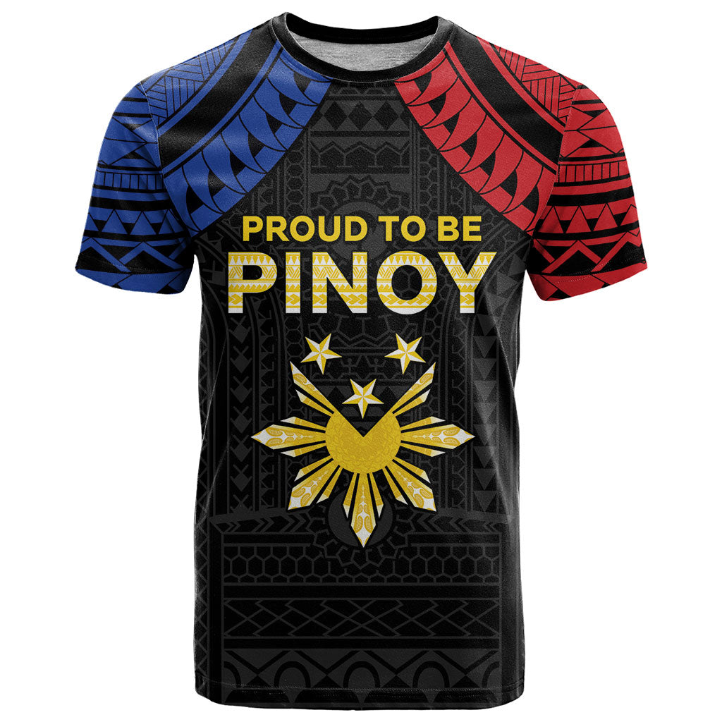 Philippines Independence Day T Shirt Proud To Be Pinoy LT05 Black - Polynesian Pride