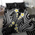 Plumeria With Black Polynesian Tattoo Pattern Bedding Set