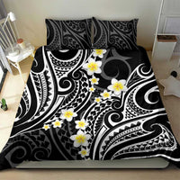 Plumeria With Black Polynesian Tattoo Pattern Bedding Set LT05 - Polynesian Pride