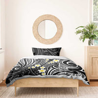 Plumeria With Black Polynesian Tattoo Pattern Bedding Set LT05 - Polynesian Pride