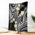 Plumeria With Black Polynesian Tattoo Pattern Blanket