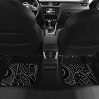 Plumeria With Black Polynesian Tattoo Pattern Car Mats LT05 Set 2pcs - Back Black - Polynesian Pride