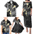 Plumeria With Black Polynesian Tattoo Pattern Family Matching Puletasi and Hawaiian Shirt