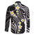 Plumeria With Black Polynesian Tattoo Pattern Family Matching Puletasi and Hawaiian Shirt