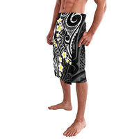 Plumeria With Black Polynesian Tattoo Pattern Lavalava LT05 - Polynesian Pride