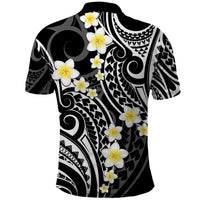 Plumeria With Black Polynesian Tattoo Pattern Polo Shirt LT05 - Polynesian Pride