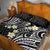 Plumeria With Black Polynesian Tattoo Pattern Quilt Bed Set