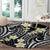 Plumeria With Black Polynesian Tattoo Pattern Round Carpet