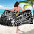 Plumeria With Black Polynesian Tattoo Pattern Sarong