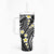 Plumeria With Black Polynesian Tattoo Pattern Tumbler With Handle