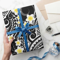 Plumeria With Black Polynesian Tattoo Pattern Wrapping Paper LT05 - Polynesian Pride
