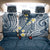 Plumeria With Blue Polynesian Tattoo Pattern Back Car Seat Cover