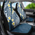 Plumeria With Blue Polynesian Tattoo Pattern Car Seat Cover