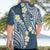 Plumeria With Blue Polynesian Tattoo Pattern Hawaiian Shirt