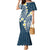 Plumeria With Blue Polynesian Tattoo Pattern Mermaid Dress