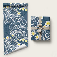Plumeria With Blue Polynesian Tattoo Pattern Wrapping Paper LT05 58" × 23" Blue - Polynesian Pride