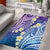 Plumeria With Galaxy Polynesian Tattoo Pattern Area Rug