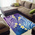 Plumeria With Galaxy Polynesian Tattoo Pattern Area Rug