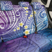 Plumeria With Galaxy Polynesian Tattoo Pattern Back Car Seat Cover LT05 - Polynesian Pride