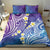 Plumeria With Galaxy Polynesian Tattoo Pattern Bedding Set