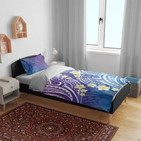 Plumeria With Galaxy Polynesian Tattoo Pattern Bedding Set LT05 - Polynesian Pride