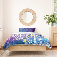Plumeria With Galaxy Polynesian Tattoo Pattern Bedding Set LT05 - Polynesian Pride