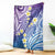 Plumeria With Galaxy Polynesian Tattoo Pattern Blanket