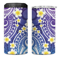 Plumeria With Galaxy Gradient Polynesian Tattoo Pattern 4 in 1 Can Cooler Tumbler LT05 One Size: 16 oz Galaxy - Polynesian Pride