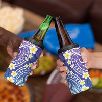 Plumeria With Galaxy Gradient Polynesian Tattoo Pattern 4 in 1 Can Cooler Tumbler LT05 - Polynesian Pride