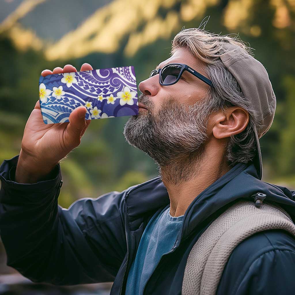 Plumeria With Galaxy Gradient Polynesian Tattoo Pattern 4 in 1 Can Cooler Tumbler LT05 - Polynesian Pride