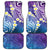 Plumeria With Galaxy Polynesian Tattoo Pattern Car Mats