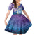 Plumeria With Galaxy Polynesian Tattoo Pattern Family Matching Short Sleeve Bodycon Dress and Hawaiian Shirt