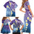 Plumeria With Galaxy Polynesian Tattoo Pattern Family Matching Short Sleeve Bodycon Dress and Hawaiian Shirt