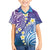 Plumeria With Galaxy Polynesian Tattoo Pattern Family Matching Short Sleeve Bodycon Dress and Hawaiian Shirt