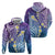 Plumeria With Galaxy Polynesian Tattoo Pattern Hoodie