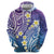 Plumeria With Galaxy Polynesian Tattoo Pattern Hoodie