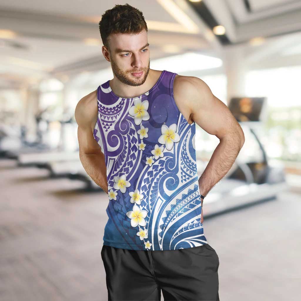 Plumeria With Galaxy Polynesian Tattoo Pattern Men Tank Top LT05 Galaxy - Polynesian Pride