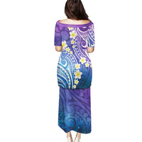 Plumeria With Galaxy Polynesian Tattoo Pattern Puletasi LT05 - Polynesian Pride