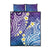 Plumeria With Galaxy Polynesian Tattoo Pattern Quilt Bed Set